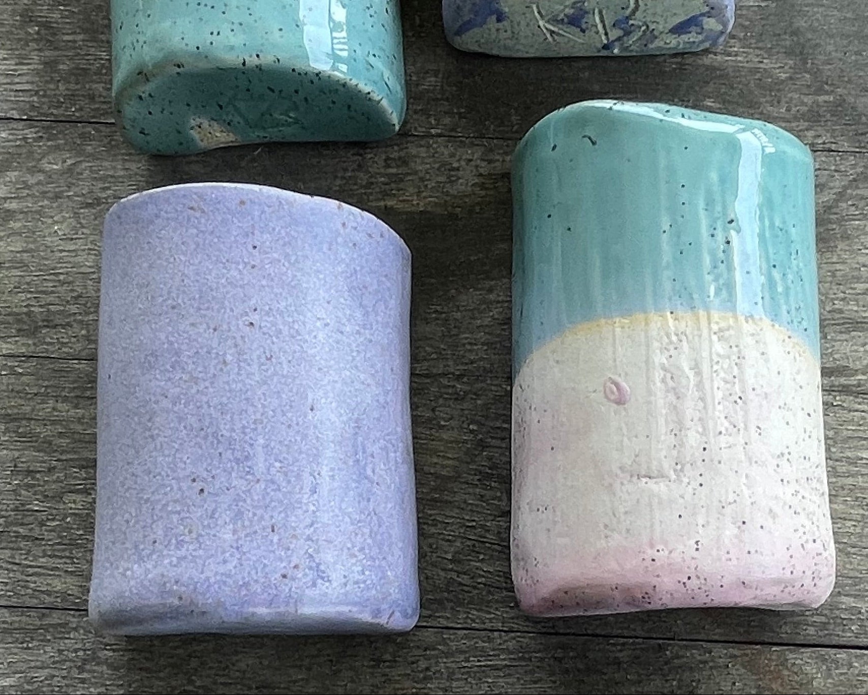 Blue + Pink Wall Vessel No. 01