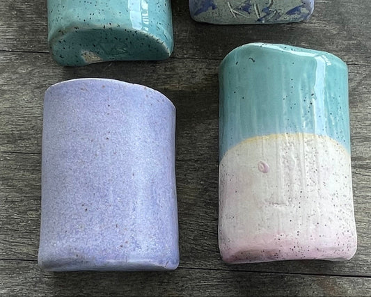 Blue + Pink Wall Vessel No. 01