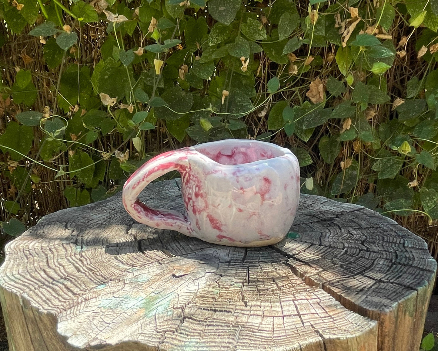 Red + Gray Speckled Mug